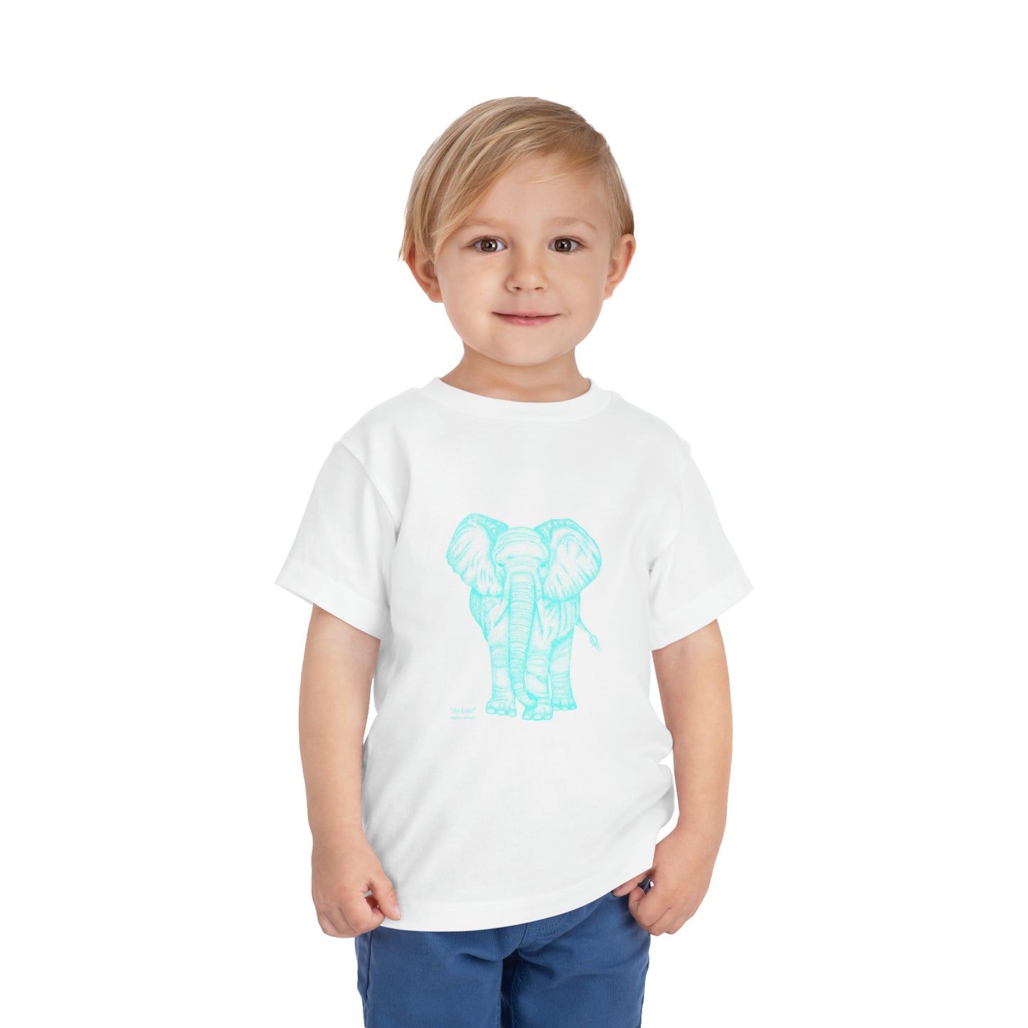 Patrick James - Toddler Short Sleeve Tee - Be Kind - Blue on White